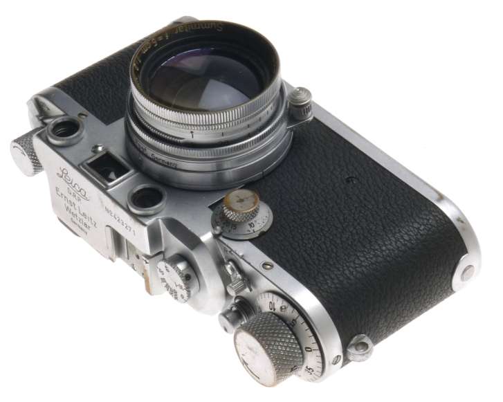 LEICA IIIC 35mm USED FILM CAMERA RANGEFINDER 2/50mm SUMMITAR 1:2 f=5cm LENS CASE