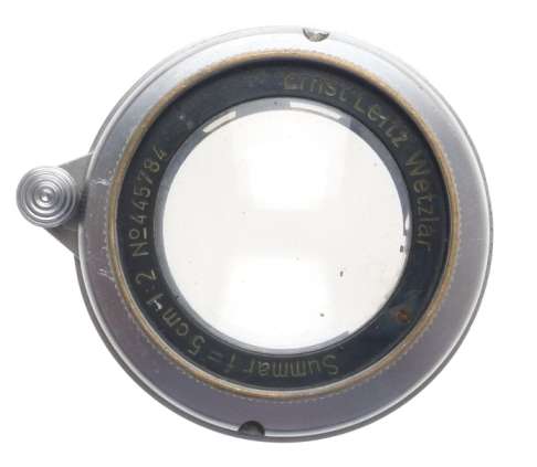 SUMMAR 1:2 f=5cm VINTAGE LENS IIIC LEICA 35mm FILM CAMERA RANGEFINDER TYPE USED