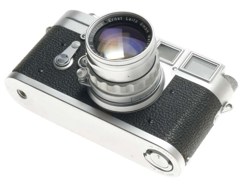 DS LEICA M3 FILM 35mm CAMERA WITH SERVICED SUMMICRON 1:2/50mm RIGID CHROME LENS