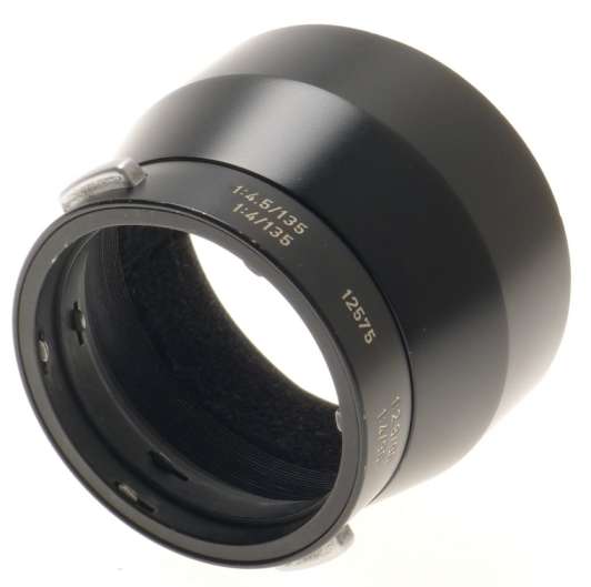 LEICA RARE BLACK 4.5/135 LENS HOOD 4/90 SHADE 12575 N MINT 2.8/90mm WITH BOX