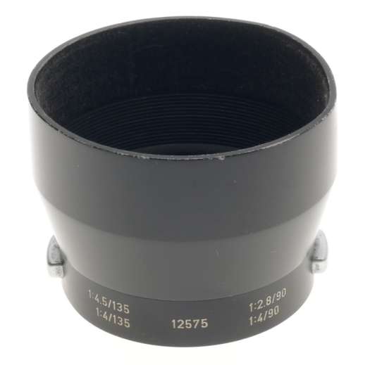LEICA RARE BLACK 4.5/135 LENS HOOD 4/90 SHADE 12575 N MINT 2.8/90mm WITH BOX