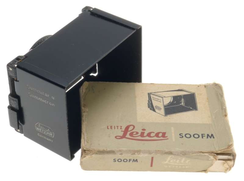 BOX SUMMICRON 2/50 SUMMITAR COLLAPSIBLE LENS HOOD SHADE BLACK LEICA SOOFM LEITZ