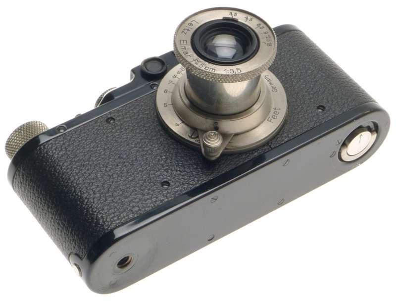 LEICA II (D) BLACK RANGEFINDER M39 SCREW MOUNT NICKLE LEITZ ELMAR 3.5 f=5cm LENS