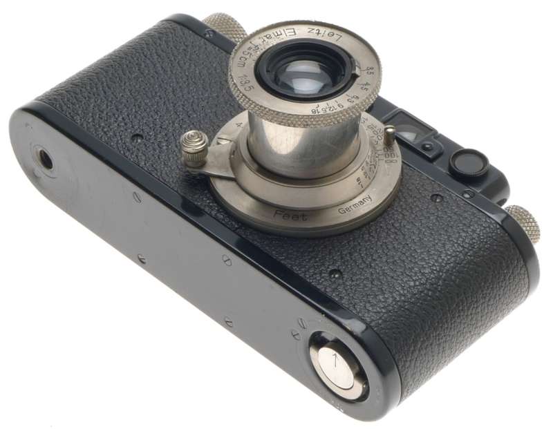 LEICA II (D) BLACK RANGEFINDER M39 SCREW MOUNT NICKLE LEITZ ELMAR 3.5 f=5cm LENS