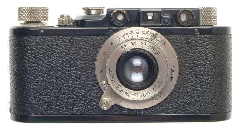 LEICA II (D) BLACK RANGEFINDER M39 SCREW MOUNT NICKLE LEITZ ELMAR 3.5 f=5cm LENS