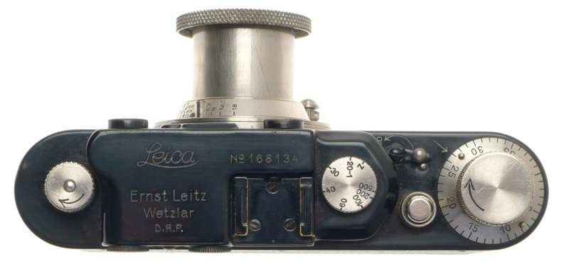 LEICA II (D) BLACK RANGEFINDER M39 SCREW MOUNT NICKLE LEITZ ELMAR 3.5 f=5cm LENS