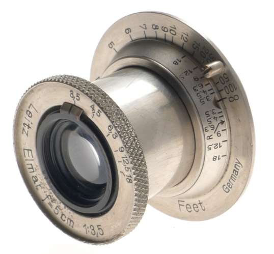 LEICA II (D) BLACK RANGEFINDER M39 SCREW MOUNT NICKLE LEITZ ELMAR 3.5 f=5cm LENS