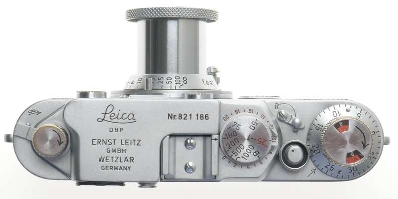 LEICA IIF 35mm FILM M39 MOUNT CAMERA RED DIAL ELMAR 1:3.5/5cm CLEAN 3.5/50 LENS