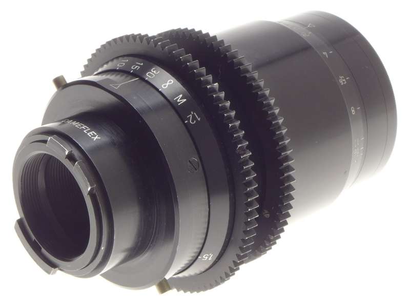 Kinoptik 1:2 f=100mm Apochromat tele camera lens 2/100mm Cameflex hood cap CLA'd