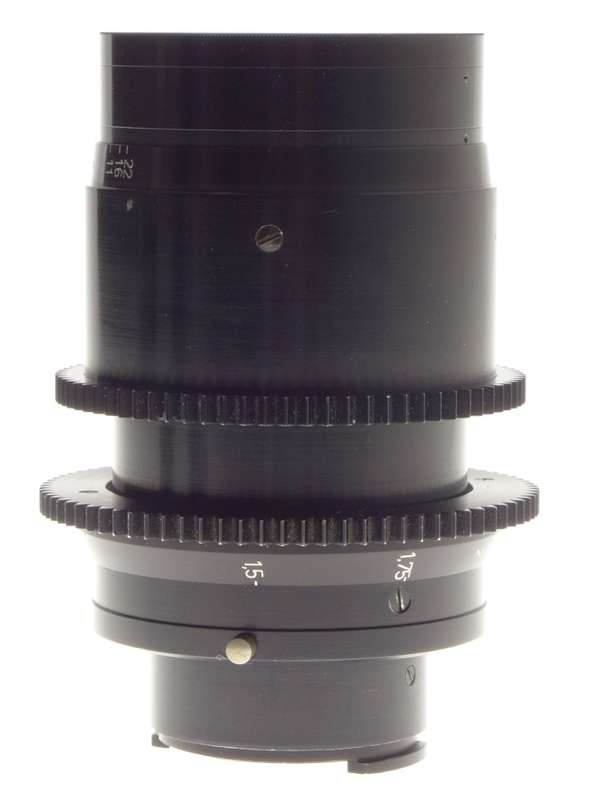 Kinoptik 1:2 f=100mm Apochromat tele camera lens 2/100mm Cameflex hood cap CLA'd