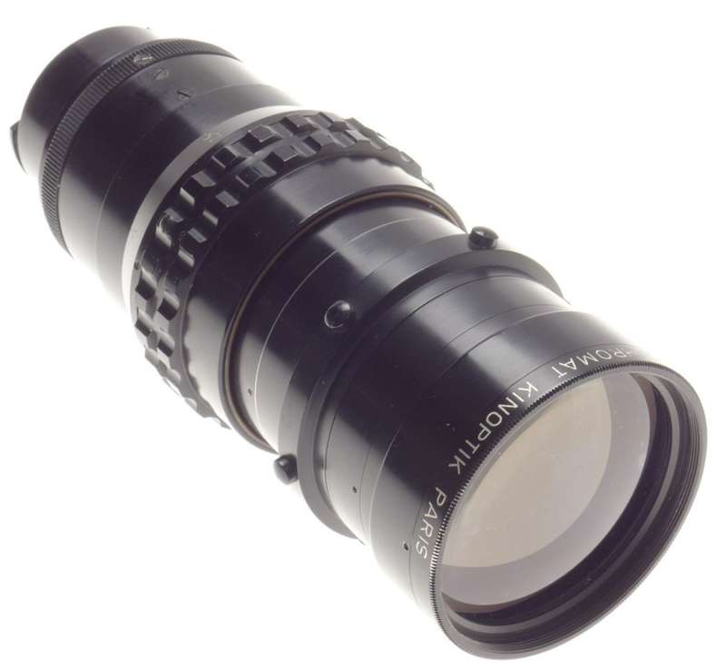 Kinoptik 1:2.5 f=150mm Apochromat tele camera lens 2.5/150mm Cameflex hood CLA'd
