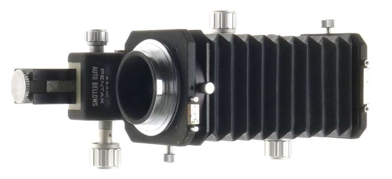 35mm SLR ASAHI PENTAX AUTO BELLOWS SET MINT BOX COMPLETE CLOSE FOCUS MACRO RAIL