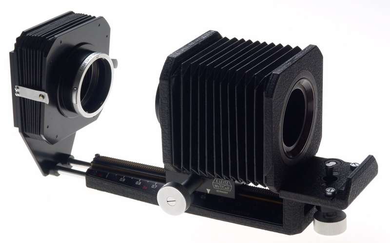LEICA CAMERA MACRO CLOSE UP BELLOWS SET M9 M3 VISOFLEX SLIDE COPY EXCELLENT NR