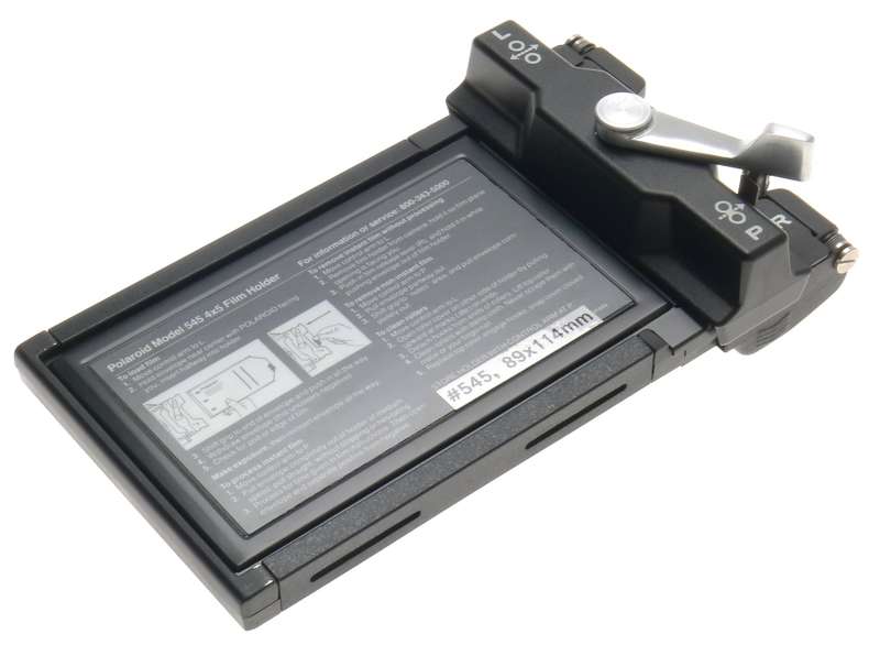 POLAROID 545 FOR FILM PACKS 9x12cm MINT BOX COMPLETE INSTANT FILM HOLDER LINHOF