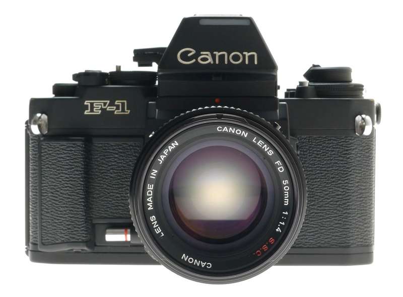 CANON F-1 SLR 35mm FILM CAMERA AE FINDER FN 1.4 S.S.C f=50mm CASE FILTER 1.4/50
