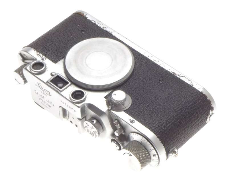 LEICA IIIc LEITZ M39 LTM RANGEFINDER CAMERA CHROME BODY USED WORKING MANUAL CAP