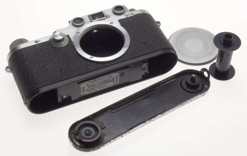 LEICA IIIc LEITZ M39 LTM RANGEFINDER CAMERA CHROME BODY USED WORKING MANUAL CAP