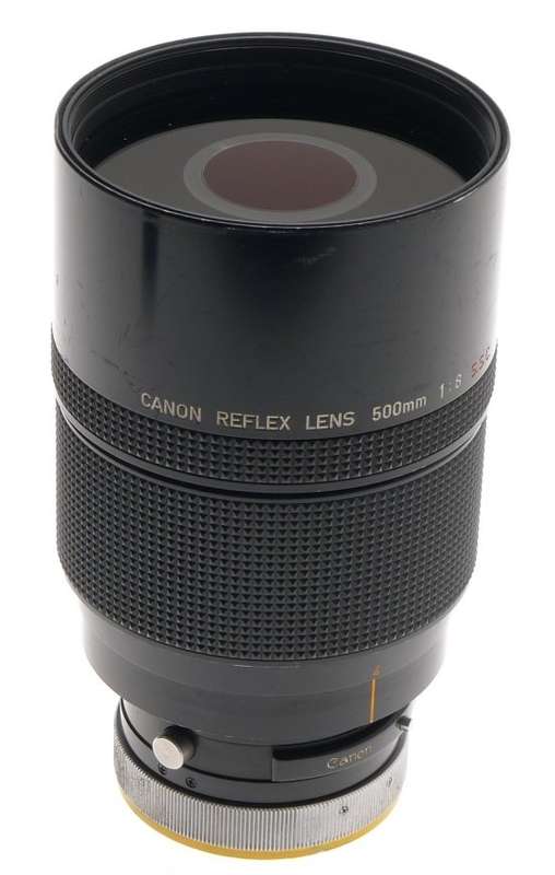 CANON SLR CAMERA BLACK REFLEX LENS 500mm 1:8 S.S.C FD MOUNT 8/500mm CLEAN CAP