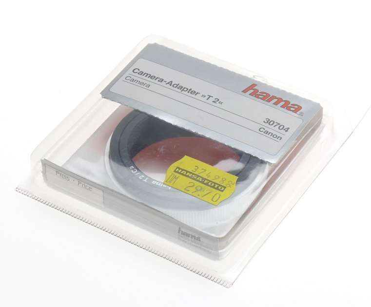 HAMA SLR CANON CAMERA LENS ADAPTER T2/Ca NEW UNUSED BOXED SEALED 30704 MINT