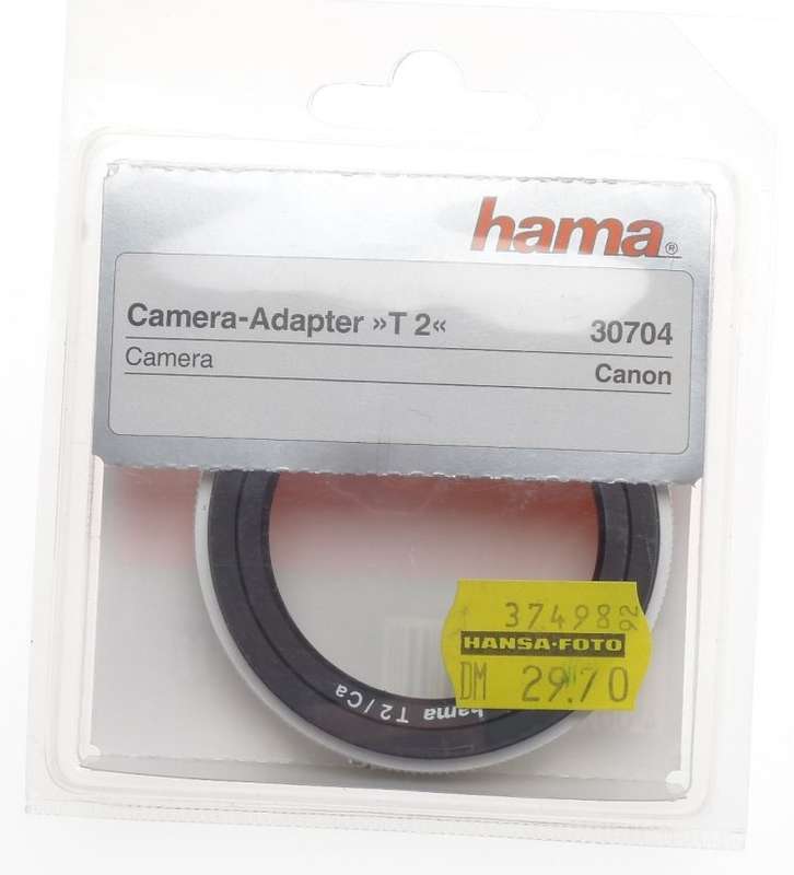 HAMA SLR CANON CAMERA LENS ADAPTER T2/Ca NEW UNUSED BOXED SEALED 30704 MINT