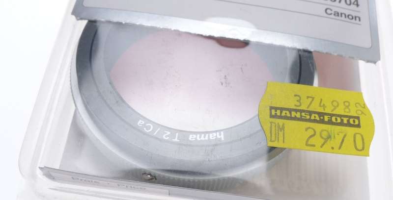 HAMA SLR CANON CAMERA LENS ADAPTER T2/Ca NEW UNUSED BOXED SEALED 30704 MINT