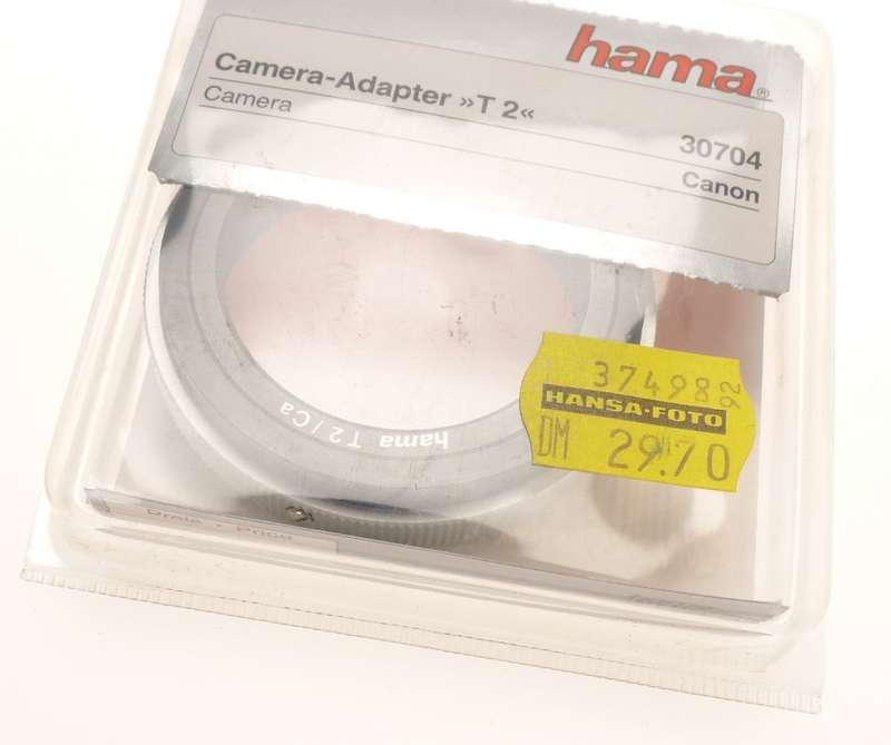HAMA SLR CANON CAMERA LENS ADAPTER T2/Ca NEW UNUSED BOXED SEALED 30704 MINT