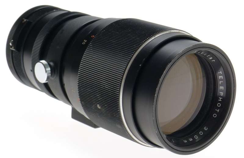 AUTO VIVITAR TELEPHOTO 300mm 1:5.5 CANON FD CAMERA LENS MOUNT BLACK CAPS CLEAN