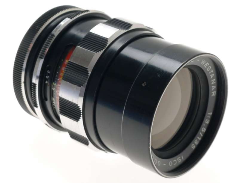 ISCO-GOTTINGEN TELE-WESTANAR 1:3.5/135mm BLACK 35mm FILM CAMERA LENS f=135mm