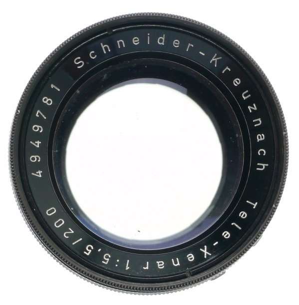 SCHNEIDER KREUZNACH TELE-XENAR 1:5.5/200mm BLACK f=200 SCREW MOUNT M42 LENS USED