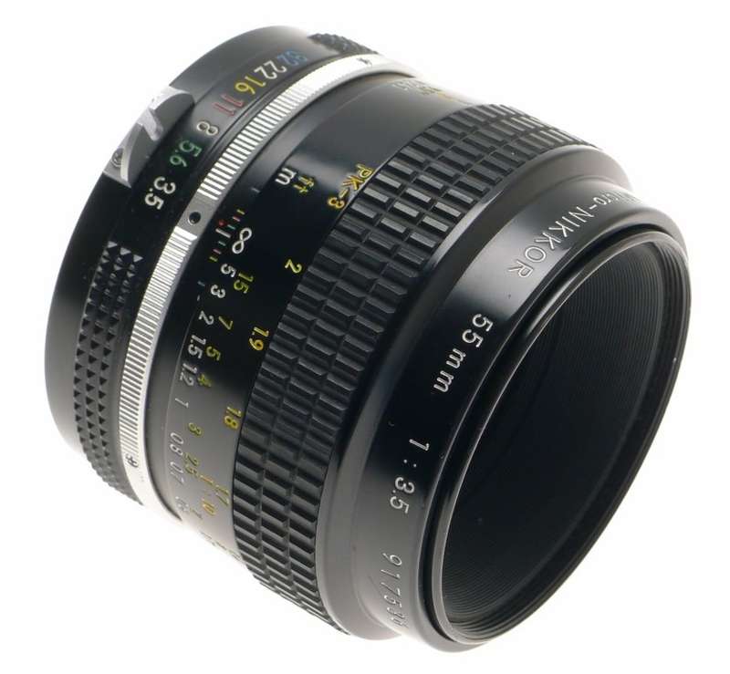 MICRO-NIKKOR 55mm f3.5 Ai SLR CAMERA LENS CAPS FILTER EXCELLENT 1:3.5/55mm CLEAN