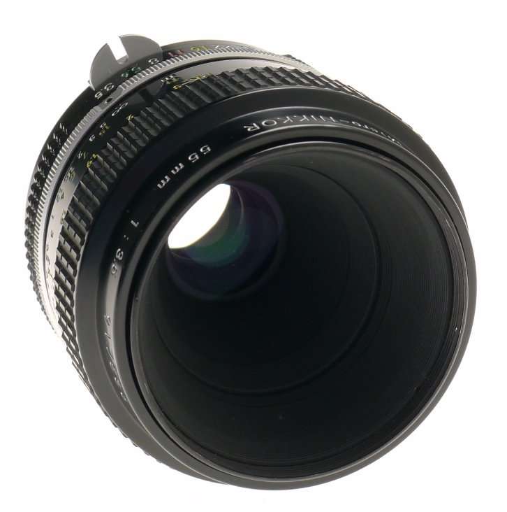 MICRO-NIKKOR 55mm f3.5 Ai SLR CAMERA LENS CAPS FILTER EXCELLENT 1:3.5/55mm CLEAN