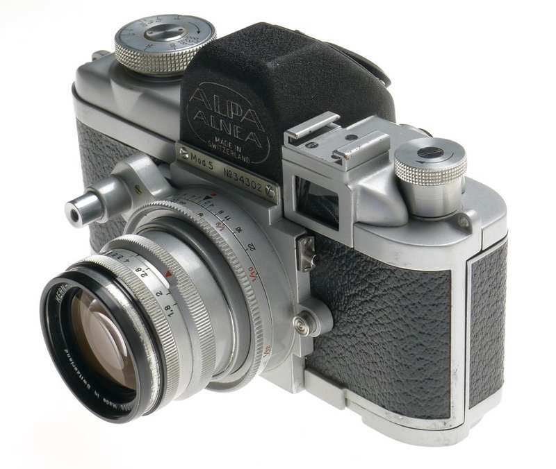 ALPA Mod. 5 RANGEFINDER CHROME CAMERA KERN-SWITAR 1:1.8/50mm AR LENS f=50mm HOOD