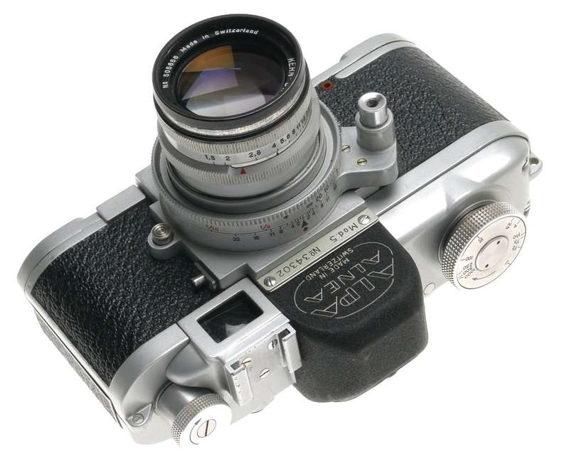 ALPA Mod. 5 RANGEFINDER CHROME CAMERA KERN-SWITAR 1:1.8/50mm AR LENS f=50mm HOOD
