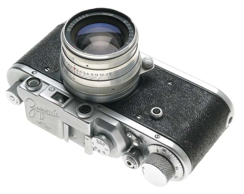 ZORKI LEICA COPY RANGEFINDER TYPE 35mm CAMERA JUPITER 1:2 f=5cm LENS 2/50mm M39