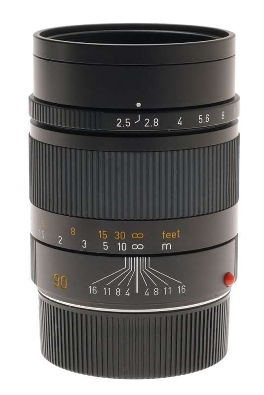 LEICA 1:2.5/90mm SUMMARIT-M CAMERA LENS M9 M3 BLACK 6 bit MONOCHROME GUARANTEE