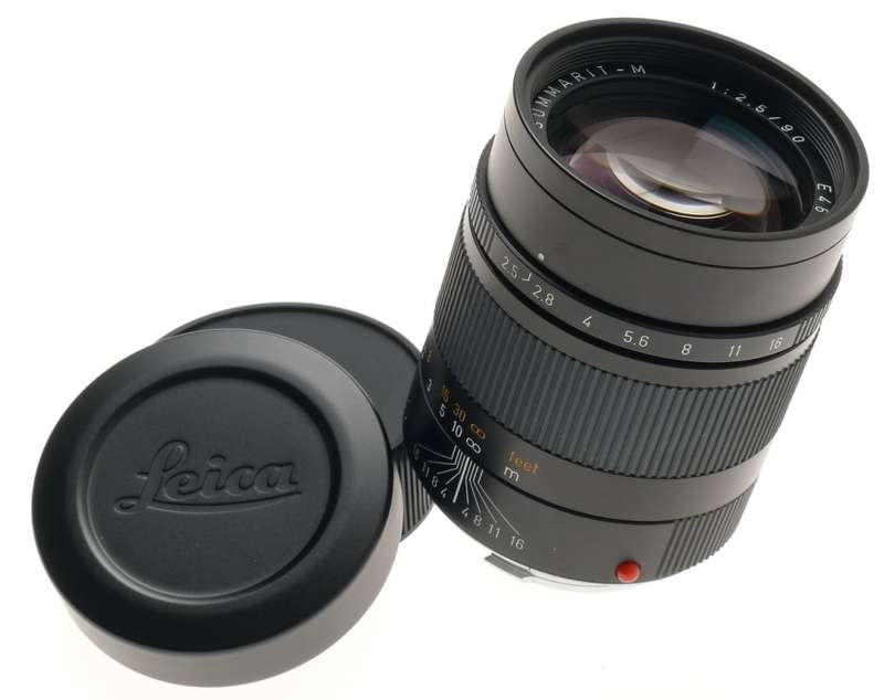 LEICA 1:2.5/90mm SUMMARIT-M CAMERA LENS M9 M3 BLACK 6 bit MONOCHROME GUARANTEE