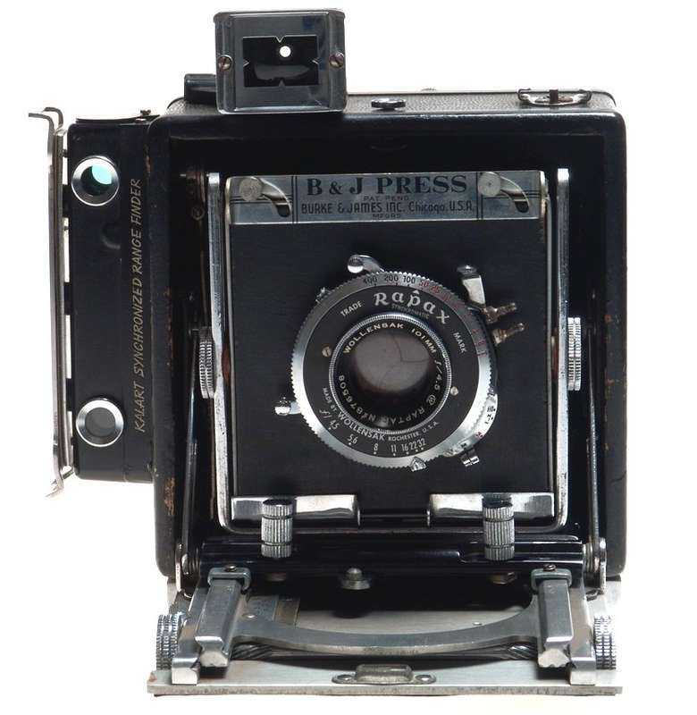 BURKE JAMES PRESS CAMERA WOLLENSAK 4.5/101mm RAPTAR
