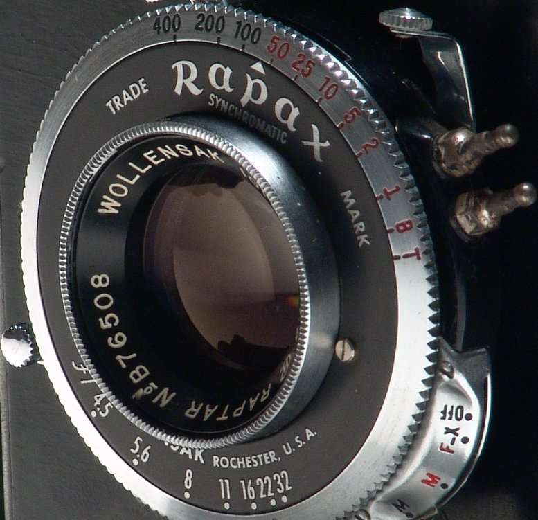 BURKE JAMES PRESS CAMERA WOLLENSAK 4.5/101mm RAPTAR