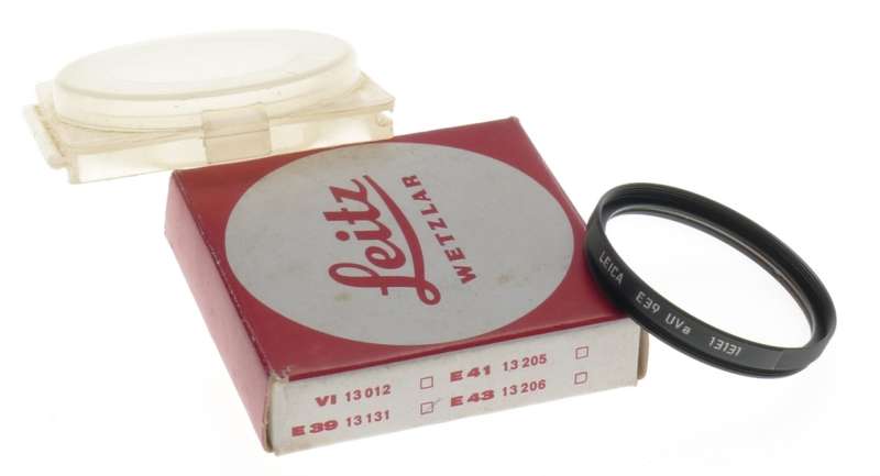 MINT LEICA UVa 13131 CAMERA LENS FILTER EXCELLENT E39 BLACK BOXED FITS SUMMICRON