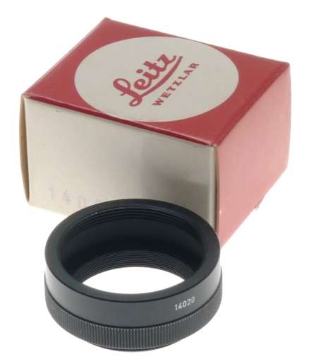 LEITZ BLACK EXTENSION TUBE FOR TELYT LENS MINT- BOX PERFECT WORKING USED 14020 K