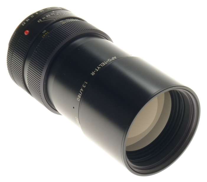 LEICA APO-TELYT-R 1:3.4/180mm SLR 3-CAM 35mm CAMERA LENS CLEAN f=180 CAPS CASE