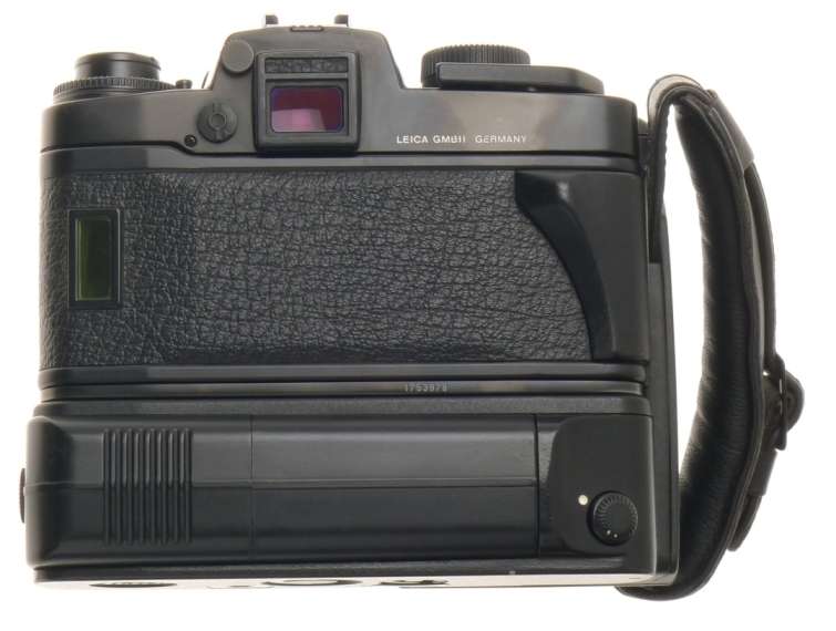 LEITZ R6 BLACK CLEAN SLR 35mm FILM CAMERA BODY WITH MOTOR WINDER LEICA HAND GRIP