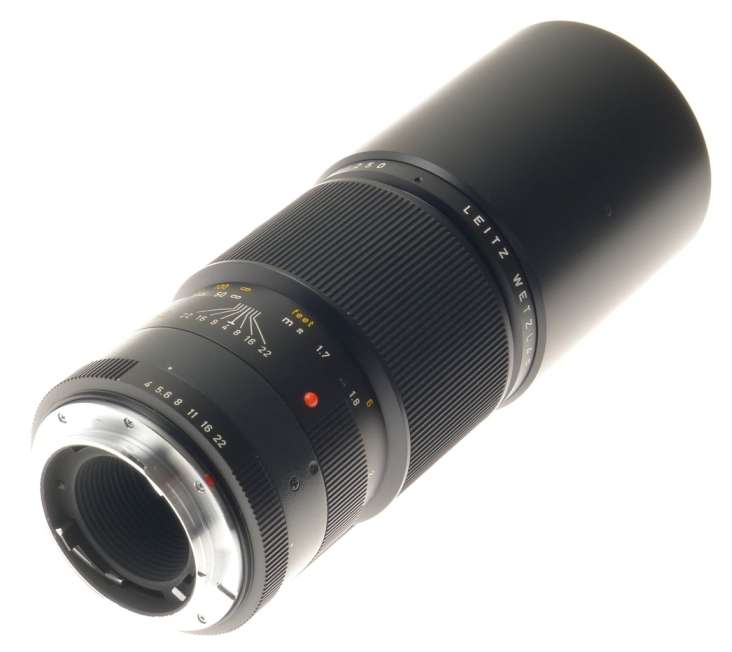 TELYT-R 1:4/250 LEICA SLR CAMERA TELE LENS E67 MINT- F=250mm 3 CAM CAPS CASE