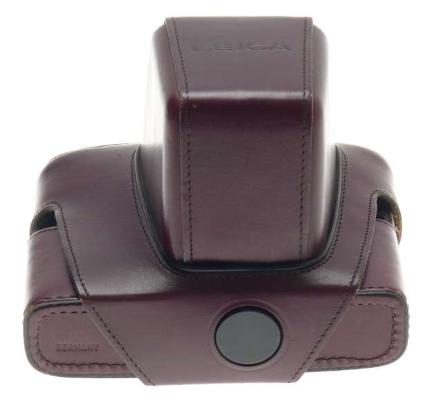 LEICA LEATHER SLR CAMERA EVER READY HARD CASE EXCELLENT CONDITION BURGENDY COLOR