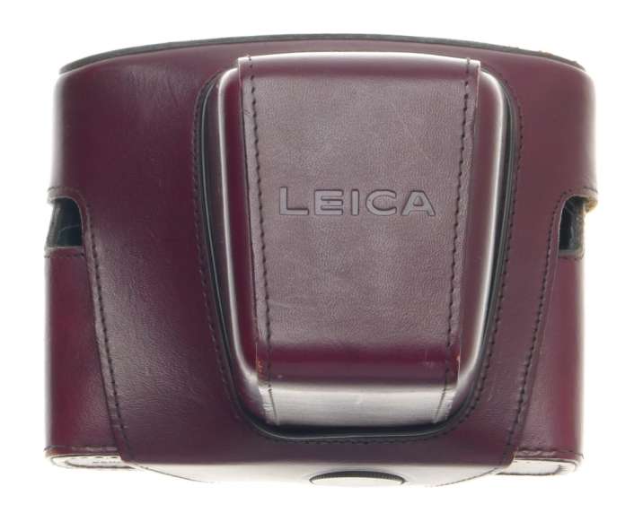 LEICA LEATHER SLR CAMERA EVER READY HARD CASE EXCELLENT CONDITION BURGENDY COLOR