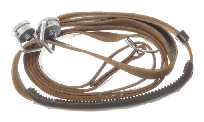 LEICA CAMERA LEATHER NECK STRAP RARE DOUBLE SCREW MOUNT THREADS RARE LEITZ MINT