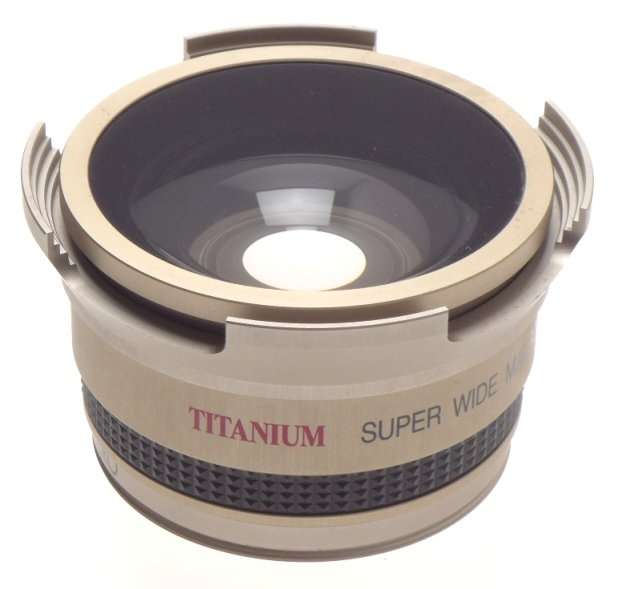 TITANIUM SUPER WIDE MACRO 0.42 X AF AUXILLARY LENS CASE CLEAN GLASS 46mm MOUNT