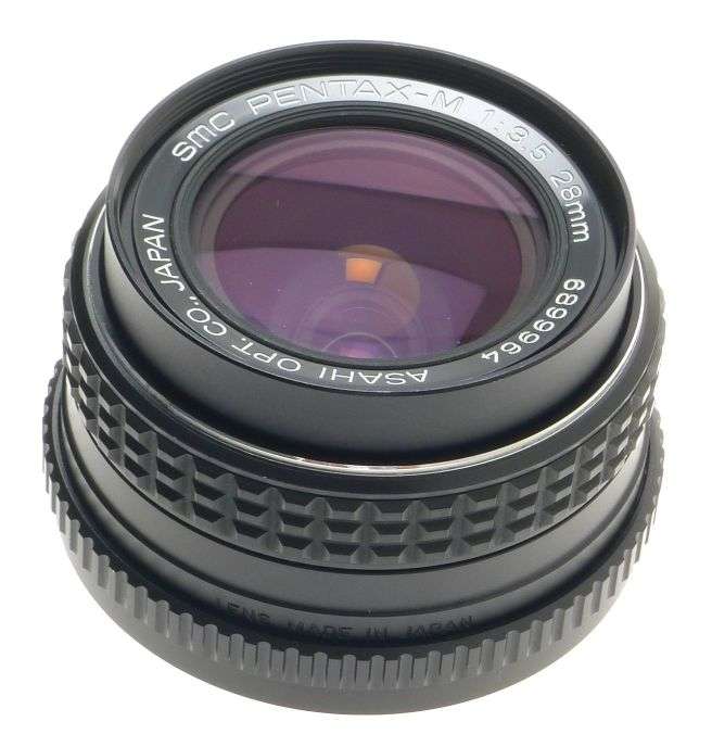 PENTAX-M SMC PRIME 1:3.5/28mm ASAHI BAYONET MOUNT SLR CAMERA LENS CAPS EXCELLENT