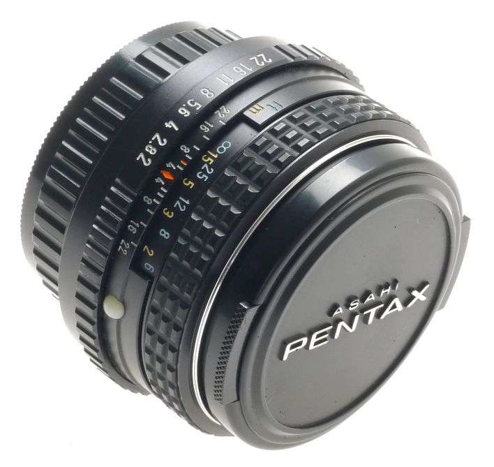 PENTAX-M SMC PRIME 1:2/50mm ASAHI BAYONET MOUNT SLR CAMERA LENS CAPS f=50mm NICE