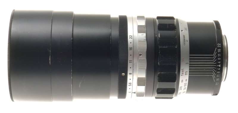 LEICA 11063 TELYT 1:4/200mm VISOFLEX LENS f=200mm ORIGINAL BOX USED CLEAN GLASS